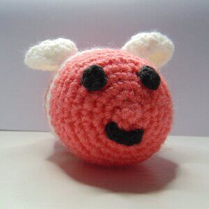 Coral Pink and White Bumble Bee